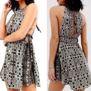 Host Pick 🌸🎉NWT Free People XS Midsummers Day Tunic Boho Dress black print